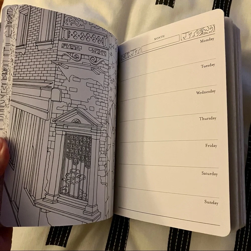 the time garden weekly planner stress coloring diary